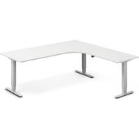 H&aelig;ve-s&aelig;nkebord DNA, Hvid 2000x2000mm H&oslash;jre 3-ben/Alugr&aring;