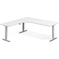 H&aelig;ve-s&aelig;nkebord DNA, Hvid 2000x2000mm Venstre 3-ben/Alugr&aring;
