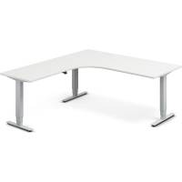H&aelig;ve-s&aelig;nkebord DNA, Hvid 1800x2000mm Venstre 3-ben/Alugr&aring;