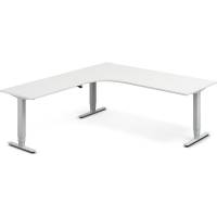 H&aelig;ve-s&aelig;nkebord DNA, Hvid 2000x2200mm Venstre 3-ben/Alugr&aring;