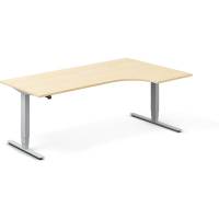 H&aelig;ve-s&aelig;nkebord DNA, Birk 2000x1200 mm H&oslash;jre 2-ben/Alugr&aring;