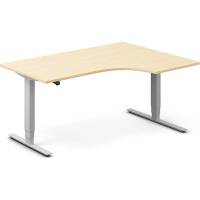 H&aelig;ve-s&aelig;nkebord DNA, Birk 1600x1200 mm H&oslash;jre 2-ben/Alugr&aring;