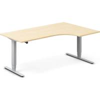 H&aelig;ve-s&aelig;nkebord DNA, Birk 1800x1200 mm H&oslash;jre 2-ben/Alugr&aring;