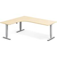 H&aelig;ve-s&aelig;nkebord DNA, Birk 2000x1800 mm Venstre 3-ben/Alugr&aring;