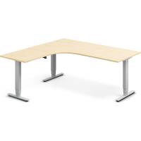 H&aelig;ve-s&aelig;nkebord DNA, Birk 1800x1800 mm Venstre 3-ben/Alugr&aring;