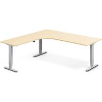 H&aelig;ve-s&aelig;nkebord DNA, Birk 2000x2000 mm Venstre 3-ben/Alugr&aring;