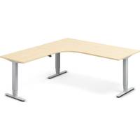 H&aelig;ve-s&aelig;nkebord DNA, Birk 1800x2000 mm Venstre 3-ben/Alugr&aring;