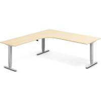 H&aelig;ve-s&aelig;nkebord DNA, Birk 2000x2200 mm Venstre 3-ben/Alugr&aring;