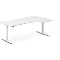 H&aelig;ve-s&aelig;nkebord DNA, Hvid 2000x1200mm H&oslash;jre 2-ben/Hvid