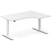 H&aelig;ve-s&aelig;nkebord DNA, Hvid 1600x1200mm H&oslash;jre 2-ben/Hvid