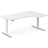 H&aelig;ve-s&aelig;nkebord DNA, Hvid 1800x1200mm H&oslash;jre 2-ben/Hvid