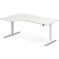 H&aelig;ve-s&aelig;nkebord DNA, Hvid 1800x1200mm Venstre 2-ben/Hvid