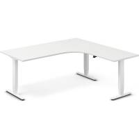 H&aelig;ve-s&aelig;nkebord DNA, Hvid 1800x1800mm H&oslash;jre 3-ben/Hvid