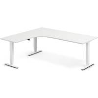 H&aelig;ve-s&aelig;nkebord DNA, Hvid 2000x1800mm Venstre 3-ben/Hvid