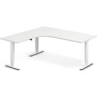 H&aelig;ve-s&aelig;nkebord DNA, Hvid 1800x1800mm Venstre 3-ben/Hvid