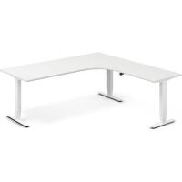 H&aelig;ve-s&aelig;nkebord DNA, Hvid 2000x2000mm H&oslash;jre 3-ben/Hvid