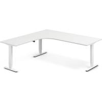 H&aelig;ve-s&aelig;nkebord DNA, Hvid 2000x2000mm Venstre 3-ben/Hvid