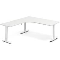 H&aelig;ve-s&aelig;nkebord DNA, Hvid 1800x2000mm Venstre 3-ben/Hvid