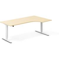 H&aelig;ve-s&aelig;nkebord DNA, Birk 2000x1200 mm H&oslash;jre 2-ben/Hvid