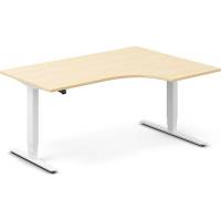 H&aelig;ve-s&aelig;nkebord DNA, Birk 1600x1200 mm H&oslash;jre 2-ben/Hvid