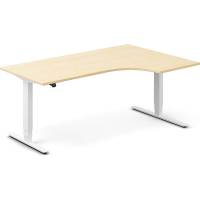 H&aelig;ve-s&aelig;nkebord DNA, Birk 1800x1200 mm H&oslash;jre 2-ben/Hvid