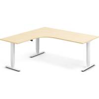 H&aelig;ve-s&aelig;nkebord DNA, Birk 1800x1800 mm Venstre 3-ben/Hvid