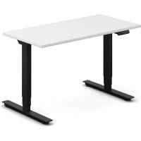H&aelig;ve-s&aelig;nkebord DNA, Hvid 1200x600mm 2-ben/Sort