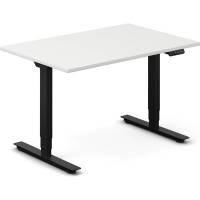 H&aelig;ve-s&aelig;nkebord DNA, Hvid 1200x800mm 2-ben/Sort