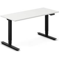 H&aelig;ve-s&aelig;nkebord DNA, Hvid 1400x600mm 2-ben/Sort