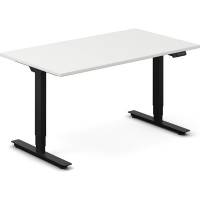 H&aelig;ve-s&aelig;nkebord DNA, Hvid 1400x800mm 2-ben/Sort