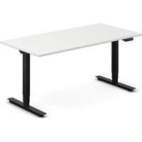 H&aelig;ve-s&aelig;nkebord DNA, Hvid 1600x800mm 2-ben/Sort