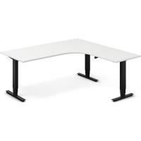 H&aelig;ve-s&aelig;nkebord DNA, Hvid 1800x1800mm H&oslash;jre 3-ben/Sort
