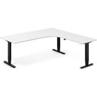 H&aelig;ve-s&aelig;nkebord DNA, Hvid 2000x2000mm H&oslash;jre 3-ben/Sort