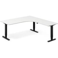 H&aelig;ve-s&aelig;nkebord DNA, Hvid 1800x2000mm H&oslash;jre 3-ben/Sort