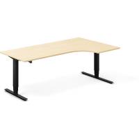 H&aelig;ve-s&aelig;nkebord DNA, Birk 2000x1200 mm H&oslash;jre 2-ben/Sort