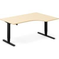 H&aelig;ve-s&aelig;nkebord DNA, Birk 1600x1200 mm H&oslash;jre 2-ben/Sort