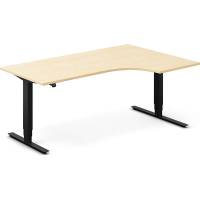 H&aelig;ve-s&aelig;nkebord DNA, Birk 1800x1200 mm H&oslash;jre 2-ben/Sort