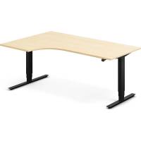 H&aelig;ve-s&aelig;nkebord DNA, Birk 1800x1200 mm Venstre 2-ben/Sort