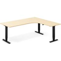 H&aelig;ve-s&aelig;nkebord DNA, Birk 2000x1800 mm H&oslash;jre 3-ben/Sort