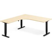 H&aelig;ve-s&aelig;nkebord DNA, Birk 1800x2000 mm Venstre 3-ben/Sort