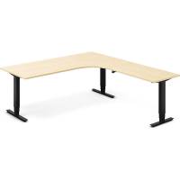 H&aelig;ve-s&aelig;nkebord DNA, Birk 2000x2200 mm H&oslash;jre 3-ben/Sort
