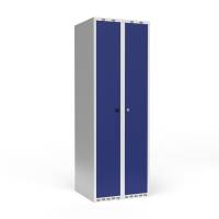 Dobbeltskab/parskab 300+300 mm Lige tag 2-s&oslash;jlet Parvis l&aring;s Bl&aring; d&oslash;r Cylinderl&aring;s