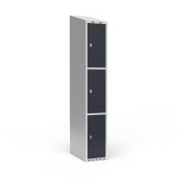 Garderobeskab 1x300 mm Skr&aring;t tag 3 rum i h&oslash;jden Antracit d&oslash;r Greb for h&aelig;ngel&aring;s