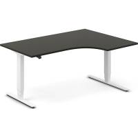 H&aelig;ve-s&aelig;nkebord DNA, Antracit 1600x1200 mm H&oslash;jre 2-ben/Hvid