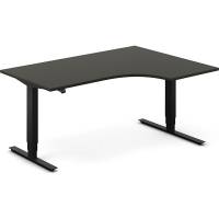 H&aelig;ve-s&aelig;nkebord DNA, Antracit 1600x1200 mm H&oslash;jre 2-ben/Sort
