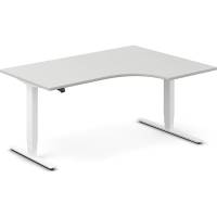 H&aelig;ve-s&aelig;nkebord DNA, Lysgr&aring; 1600x1200 mm H&oslash;jre 2-ben/Hvid