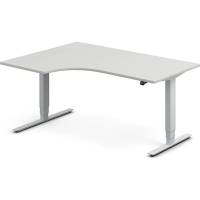 H&aelig;ve-s&aelig;nkebord DNA, Lysgr&aring; 1600x1200 mm Venstre 2-ben/Alugr&aring;