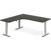 H&aelig;ve-s&aelig;nkebord DNA, Antracit 1800x1800 mm Venstre 3-ben/Alugr&aring;