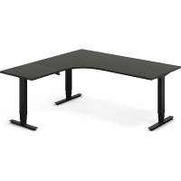 H&aelig;ve-s&aelig;nkebord DNA, Antracit 1800x1800 mm Venstre 3-ben/Sort