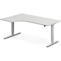 H&aelig;ve-s&aelig;nkebord DNA, Lysgr&aring; 1800x1200 mm Venstre 2-ben/Alugr&aring;